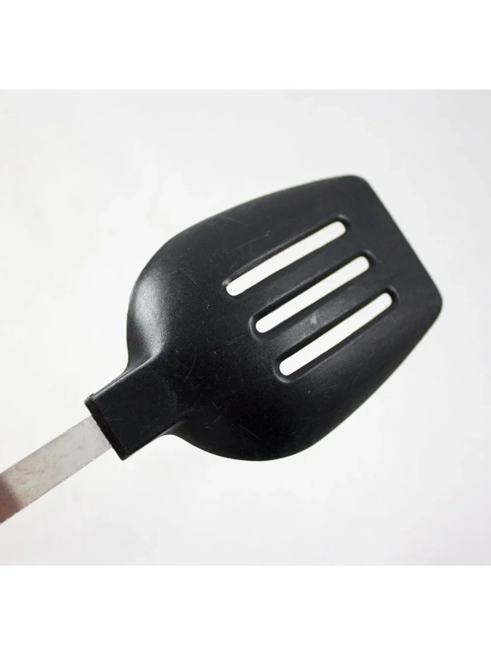 Vintage Fuller Brush Slotted Serving Spoon Stainless Steel Nylon Ergo Handle